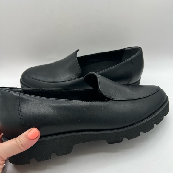 Vionic Kensley Women's Slip On Loafer Black Nappa Leather, Chunky Size 9 - Picture 2 of 12